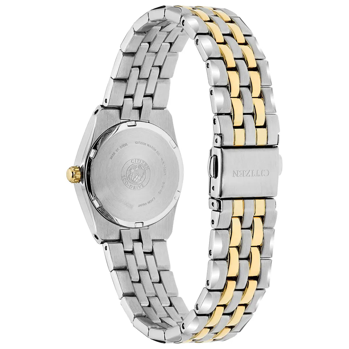 Citizen Two Tone Stainless Steel Navy Dial Ladies Bracelet Watch EW2294-53L