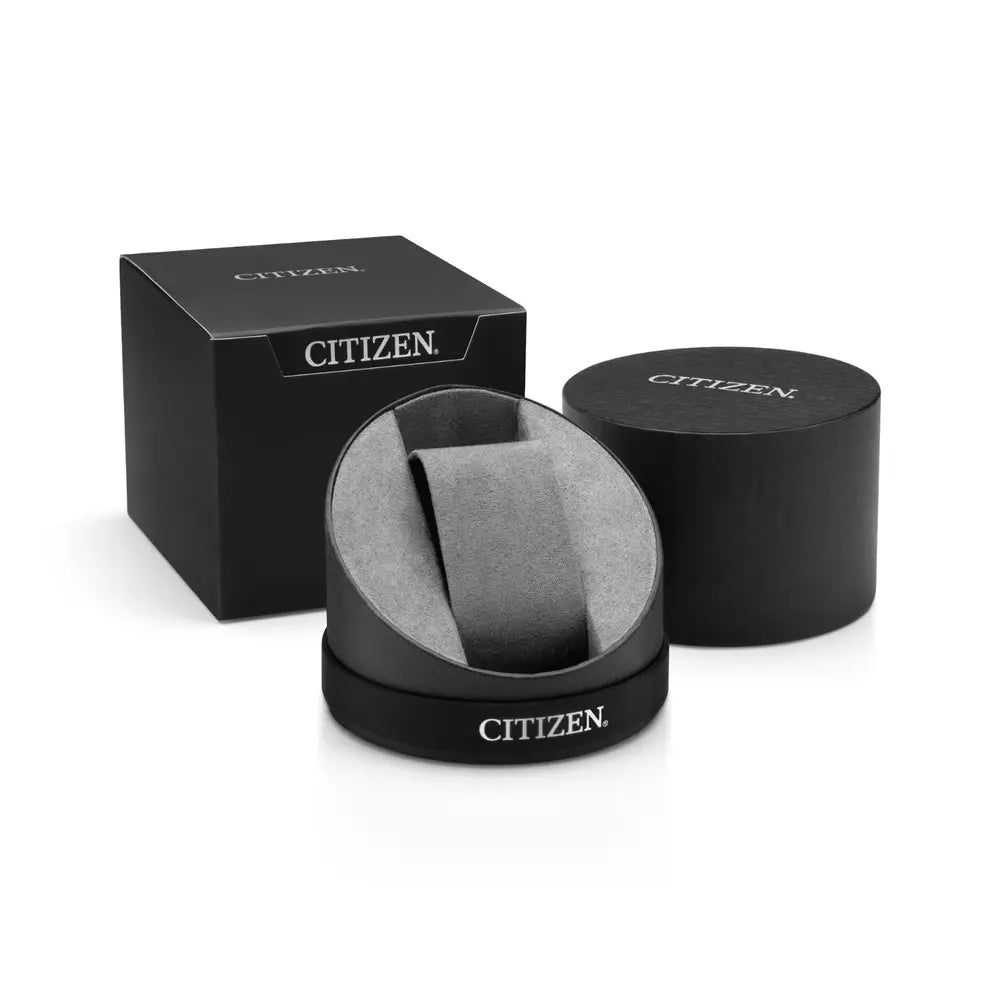 Citizen Black and Yellow 100M Sport Chronograph Yellow Strap Watch AT2585-08E