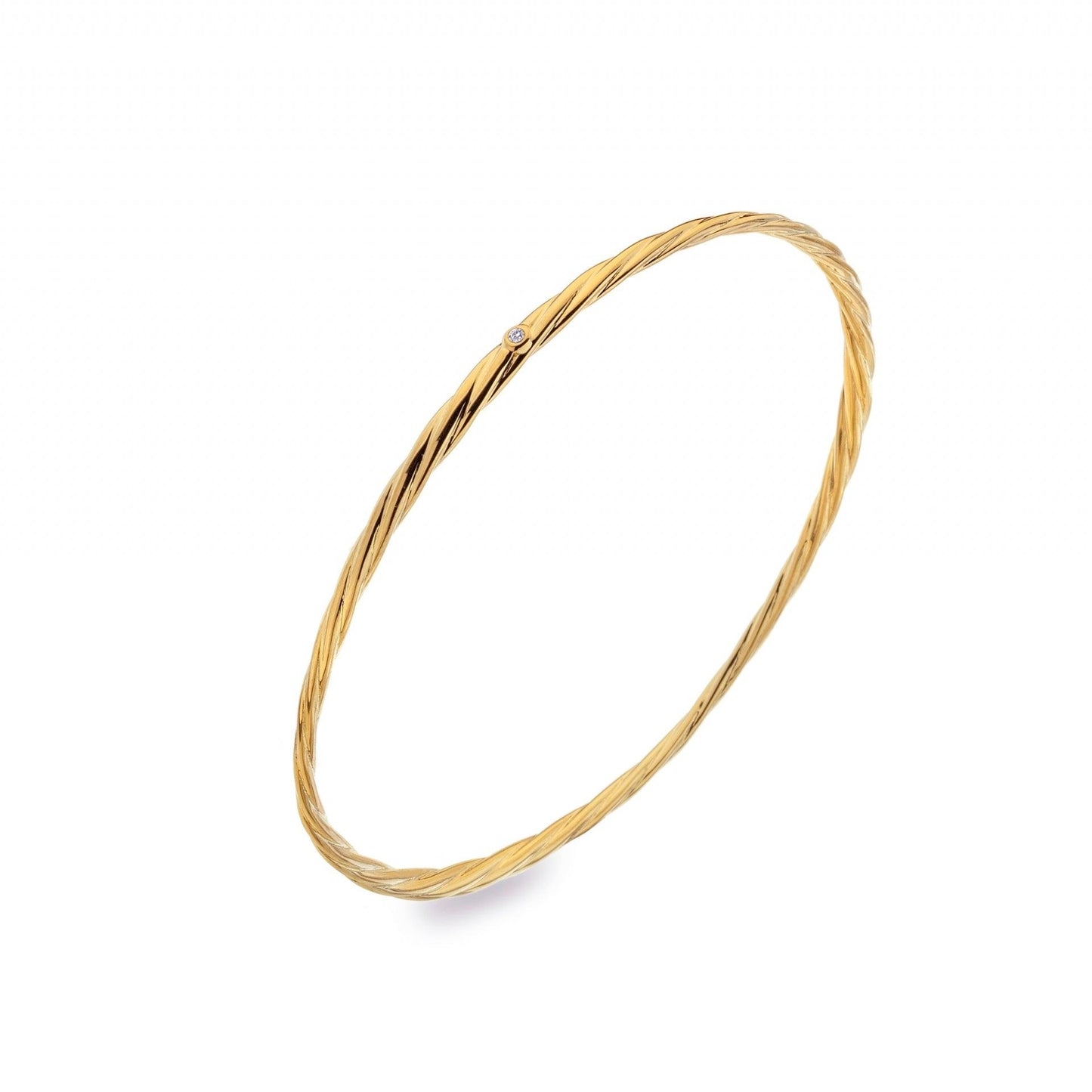 Hot Diamonds x Golden Edit Entwine Twist Bangle DL640