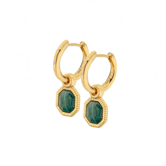 Hot Diamonds x Jac Jossa Revive Malachite Drop Earrings DE676