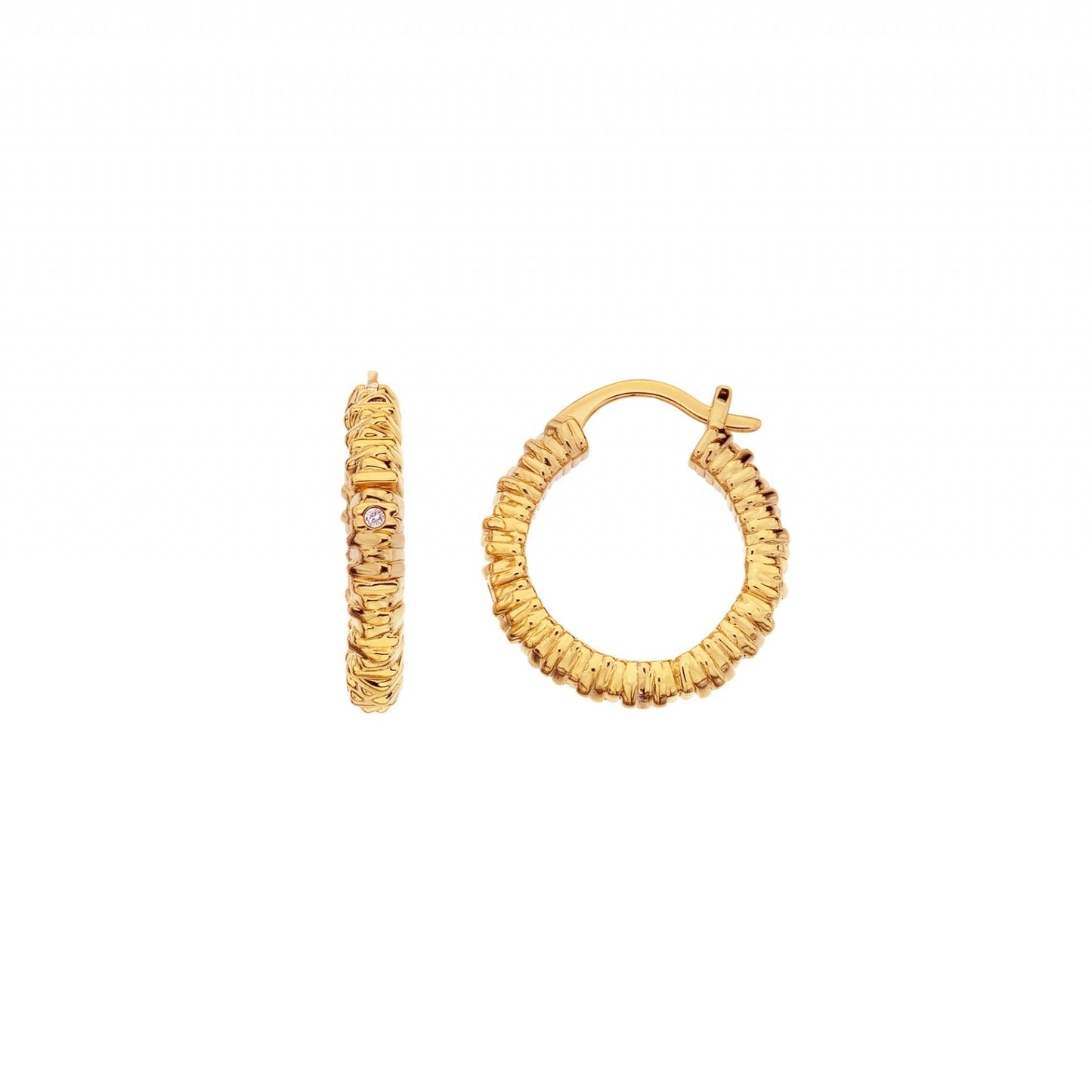 Hot Diamonds x Golden Edit Believe Hoop Earrings DE685