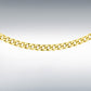 18ct Yellow Gold Adjustable Solid Flat Curb Chain 18-20"