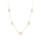 9ct Gold Marina and Trace Link Necklace 18"