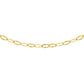 9ct Yellow Gold Diamond Cut Link Chain 18cm