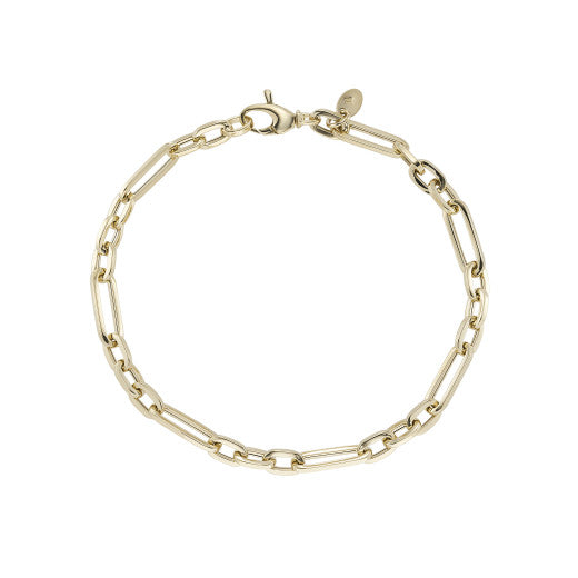 9ct Yellow Gold Decorative Links Hollow Bracelet