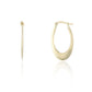 9ct Yellow Gold Oval Flat Creole Hoop Earrings