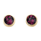 Yellow Gold Plated February Birthstone Earrings