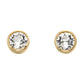 Yellow Gold Plated April Birthstone Stud Earrings