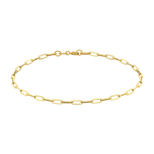 9ct Yellow Gold 2.3mm Paper Chain Bracelet