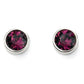 Sterling Silver February Birthstone Stud Earrings