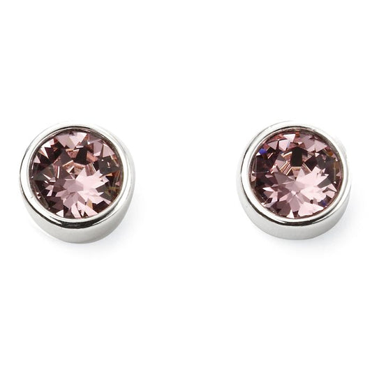 Sterling Silver June Birthstone Stud Earrings