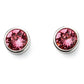 Sterling Silver October Birthstone Stud Earrings