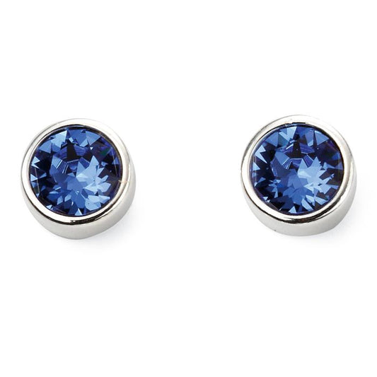 Sterling Silver September Birthstone Stud Earrings