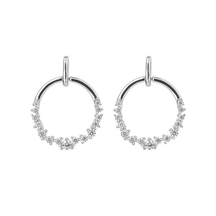 Diamonfire Open Circle Drop Earrings with Zirconia