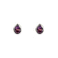 Sterling Silver Amethyst February Birthstone Stud Earrings