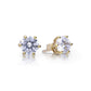 Diamonfire Yellow Gold Plated 2ct Cubic Zirconia 6 Claw Earrings
