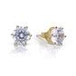 Diamonfire Yellow Gold Plated 3ct Cubic Zirconia 6 Claw Earring