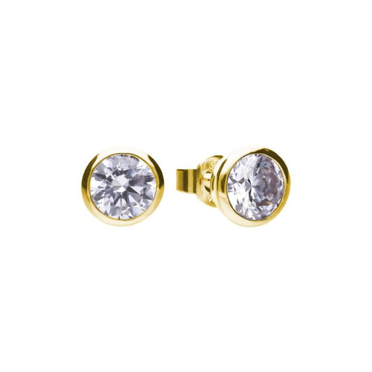 Diamonfire Yellow Gold Plated 2ct Cubic Zirconia Stud Earrings