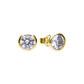 Diamonfire Yellow Gold Plated 2ct Cubic Zirconia Stud Earrings