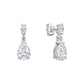 Diamonfire Sterling Silver Cubic Zirconia Marquise Teardrop Dropper Earrings