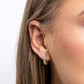 Diamonfire Yellow Gold Plated Cubic Zirconia Baguette Cut Hoop Earrings