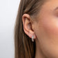 Diamonfire Sterling Silver Cubic Zirconia Baguette Cut Hoop Earrings