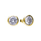 Diamonfire Yellow Gold Plated 4ct Cubic Zirconia Stud Earrings