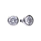 Diamonfire Sterling Silver 4ct Cubic Zirconia Bezel Earrings