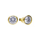 Diamonfire Yellow Gold Plated 3ct Cubic Zirconia Stud Earrings