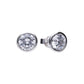 Diamonfire Sterling Silver 3ct Cubic Zirconia Bezel Earrings