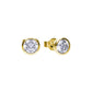 Diamonfire Yellow Gold Plated 1.5ct Cubic Zirconia Stud Earrings