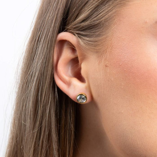 Diamonfire Yellow Gold Plated 1.5ct Cubic Zirconia Stud Earrings