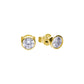 Diamonfire Yellow Gold Plated 1ct Cubic Zirconia Stud Earrings
