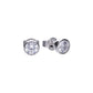 Diamonfire Sterling Silver 1ct Cubic Zirconia Bezel Stud Earrings
