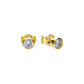Diamonfire Yellow Gold Plated 0.50ct Cubic Zirconia Stud Earrings