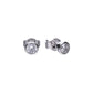 Diamonfire Sterling Silver 0.50ct Cubic Zirconia Bezel Stud Earrings
