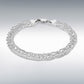 Sterling Silver Double Curb Hollow 20cm Bracelet