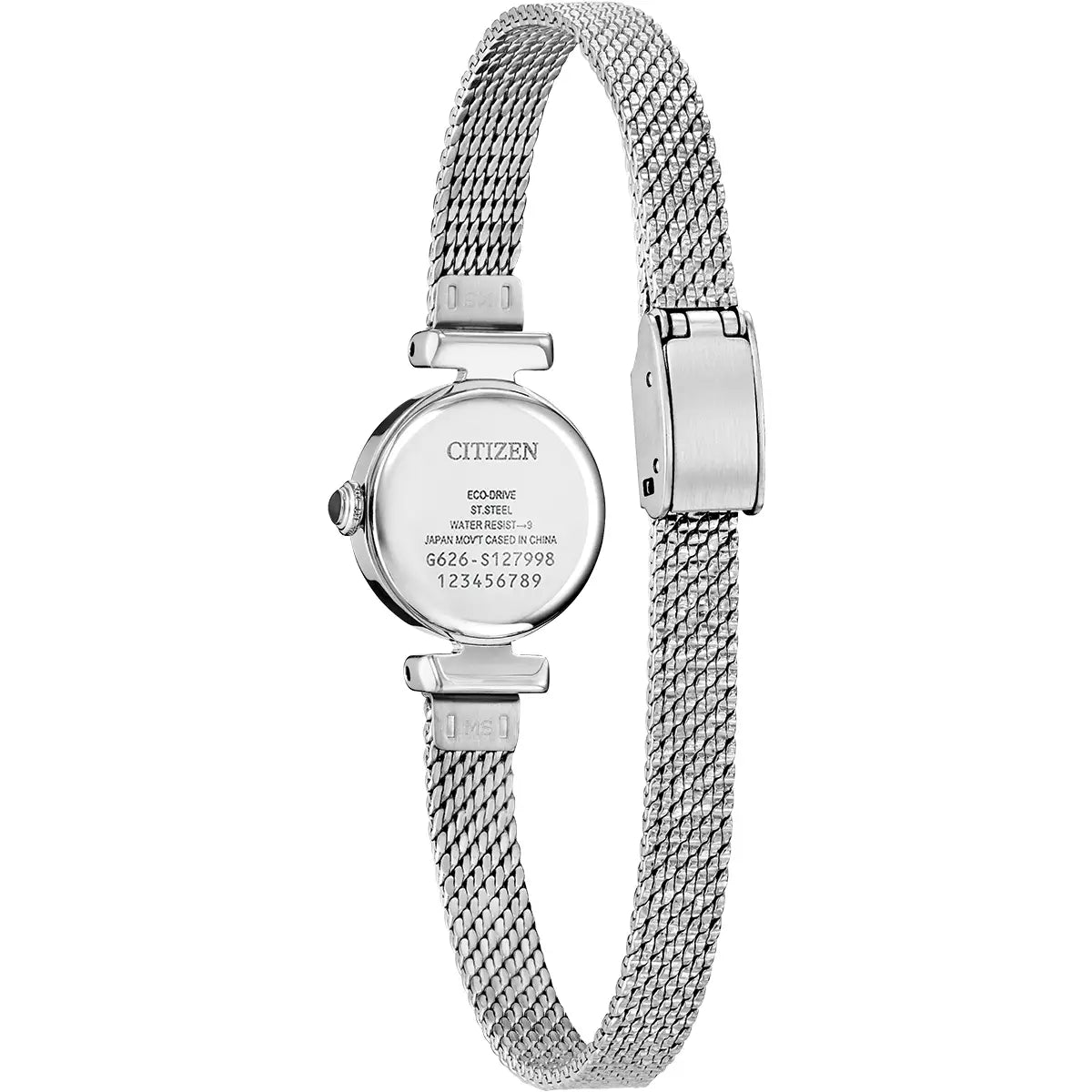 Citizen Fio Silver Tone Stainless Steel Round Dial Watch EG7081-51L