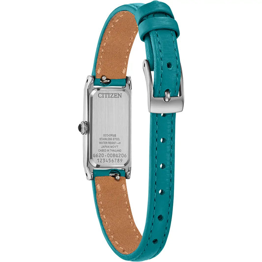 Citizen Fio Teal Leather Strap Watch EG7120-00A