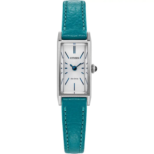 Citizen Fio Teal Leather Strap Watch EG7120-00A