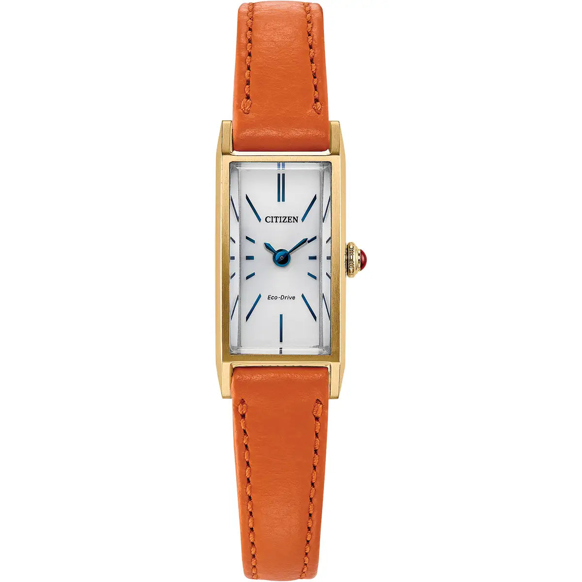 Citizen Fio Orange Leather Strap Watch EG7122-04A