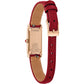 Citizen Fio Red Leather Strap Watch with Rose Gold Tone Stainless Steel EG7123-01A