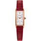 Citizen Fio Red Leather Strap Watch with Rose Gold Tone Stainless Steel EG7123-01A