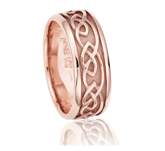 Clogau 9ct Rose Gold Annwyl Band Ring ELR017 Size O