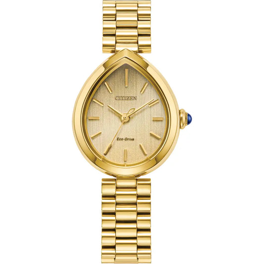 Citizen L Rainell Champagne Teardrop Dial Bracelet Watch EM1202-50P
