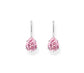 Thomas Sabo Sterling Silver Pink Pear Cut Cubic Zirconia Silver Hook Wire Drop Earrings H2290-051-14