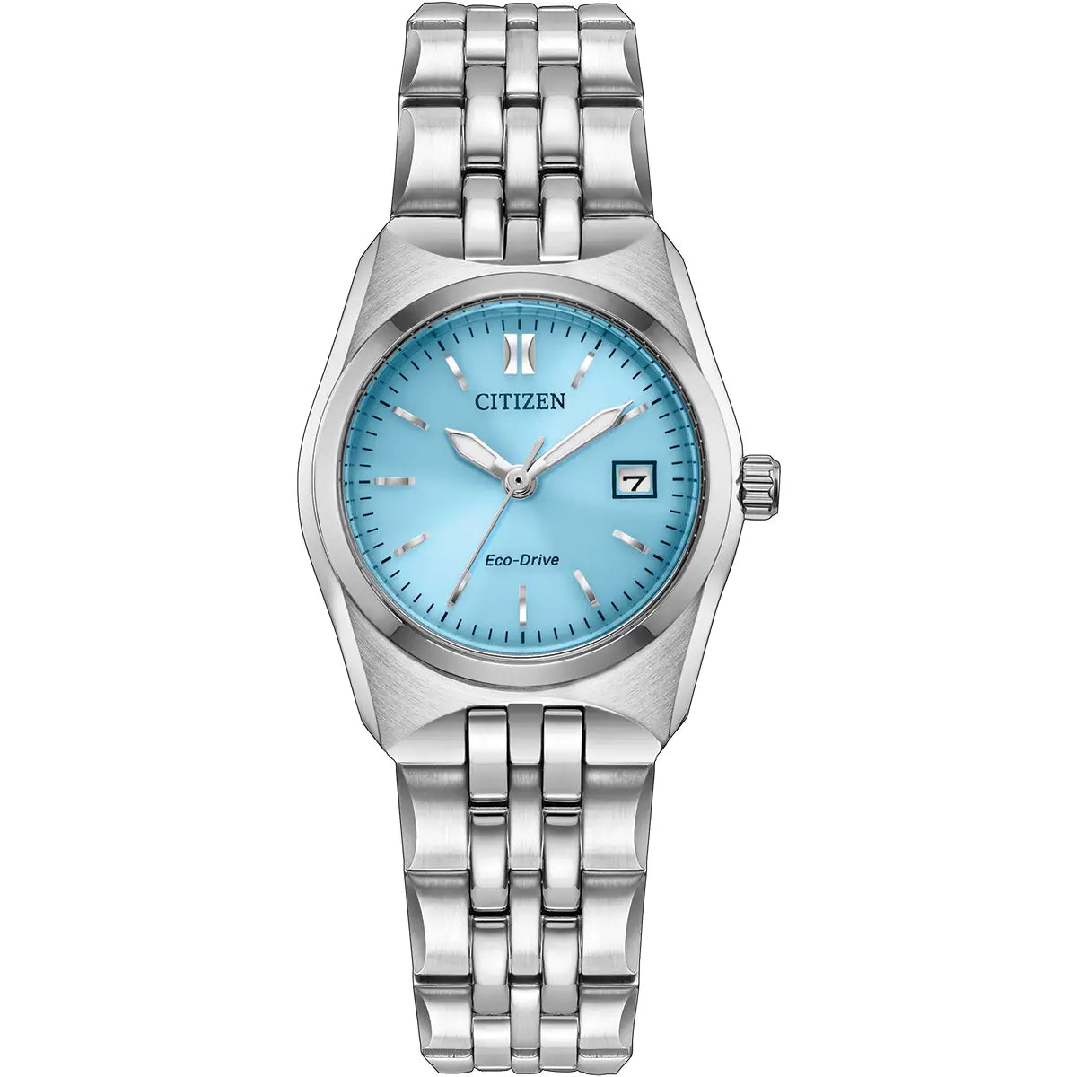 Citizen Corso Turquoise Blue Dial Stainless Steel Case Bracelet Watch EW2291-51L