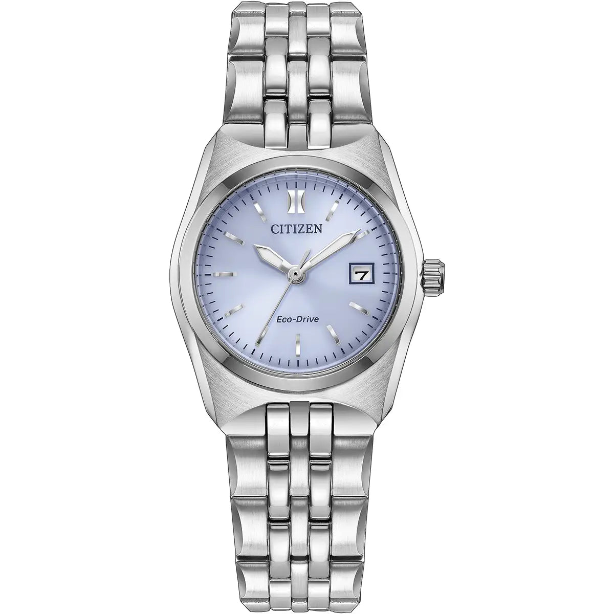 Citizen Corso Round Lilac Dial Stainless Steel Case Bracelet Watch EW2291-51Z
