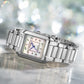 Citizen L Bianca Square Mother of Pearl Full Arabic Dial Steel Bracelet Watch EW5600-52D