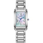 Citizen Ladies Stainless Steel Oblong Blue Mother of Pearl Dial L Bianca Bracelet Watch EW5620-55N